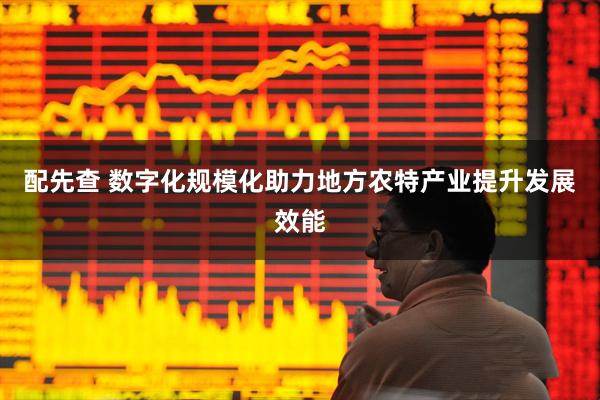配先查 数字化规模化助力地方农特产业提升发展效能